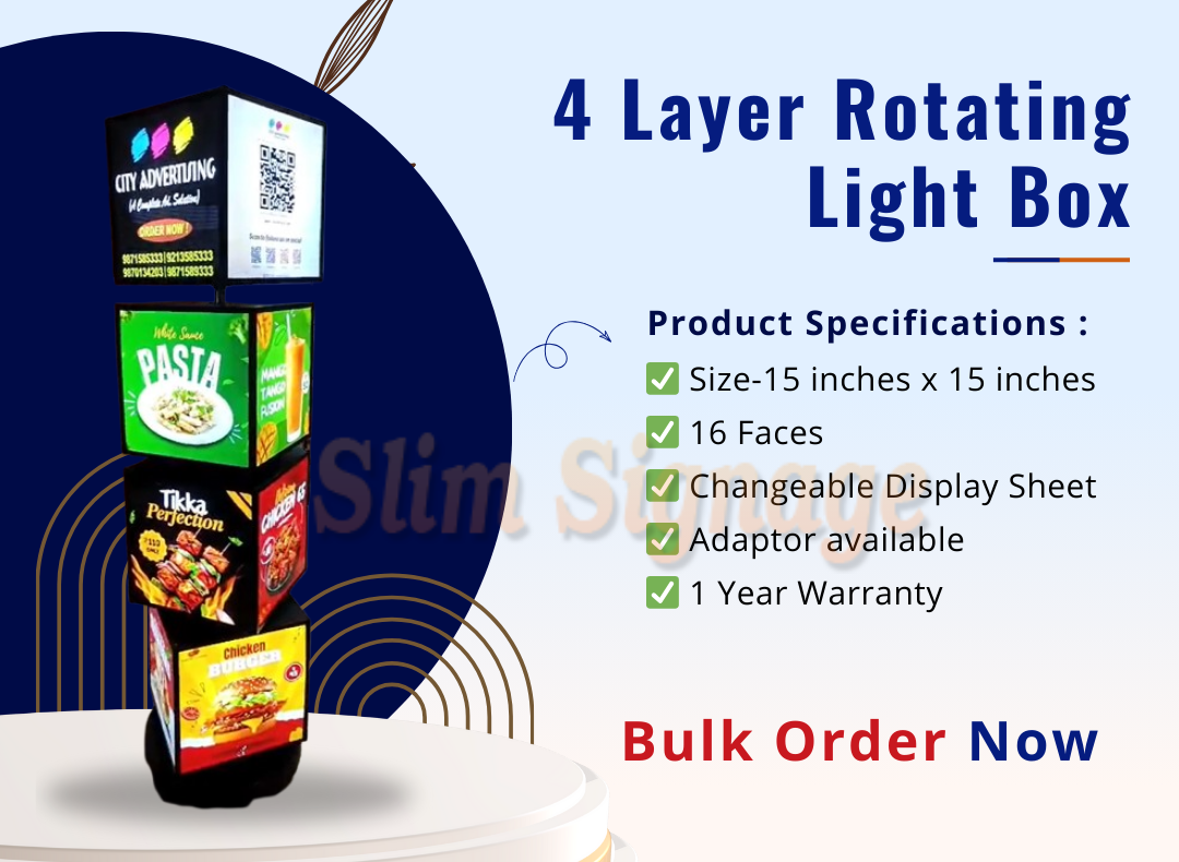 4 Layer rotating light box